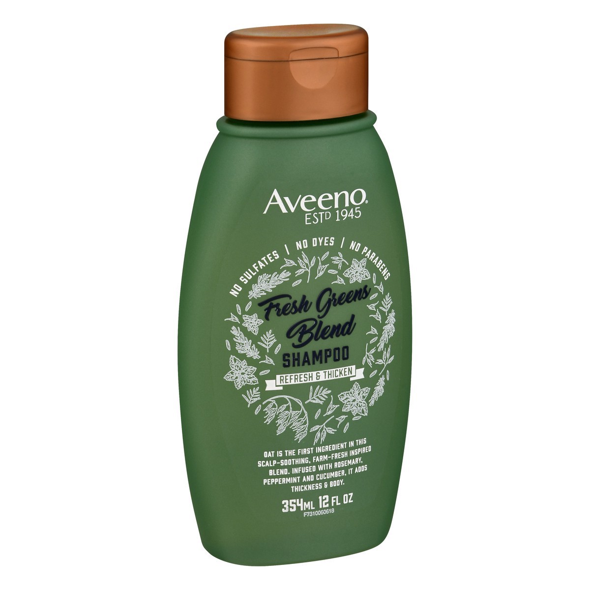 slide 2 of 9, Aveeno Scalp Soothing Fresh Greens Blend Shampoo, 12 Fl. Oz, 354 ml