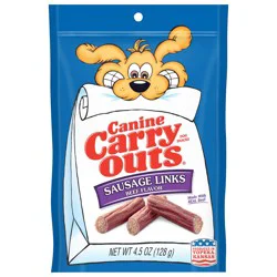 Canine Carry Outs Sausage Links Beef Flavor Dog Treats, 4.5oz Bag