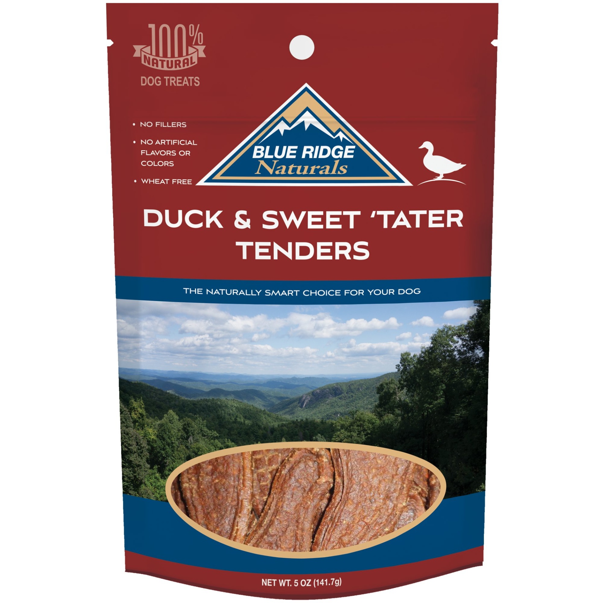 slide 1 of 1, Blue Ridge Naturals Duck & Sweet Tater Tenders Dog Treats, 5 oz