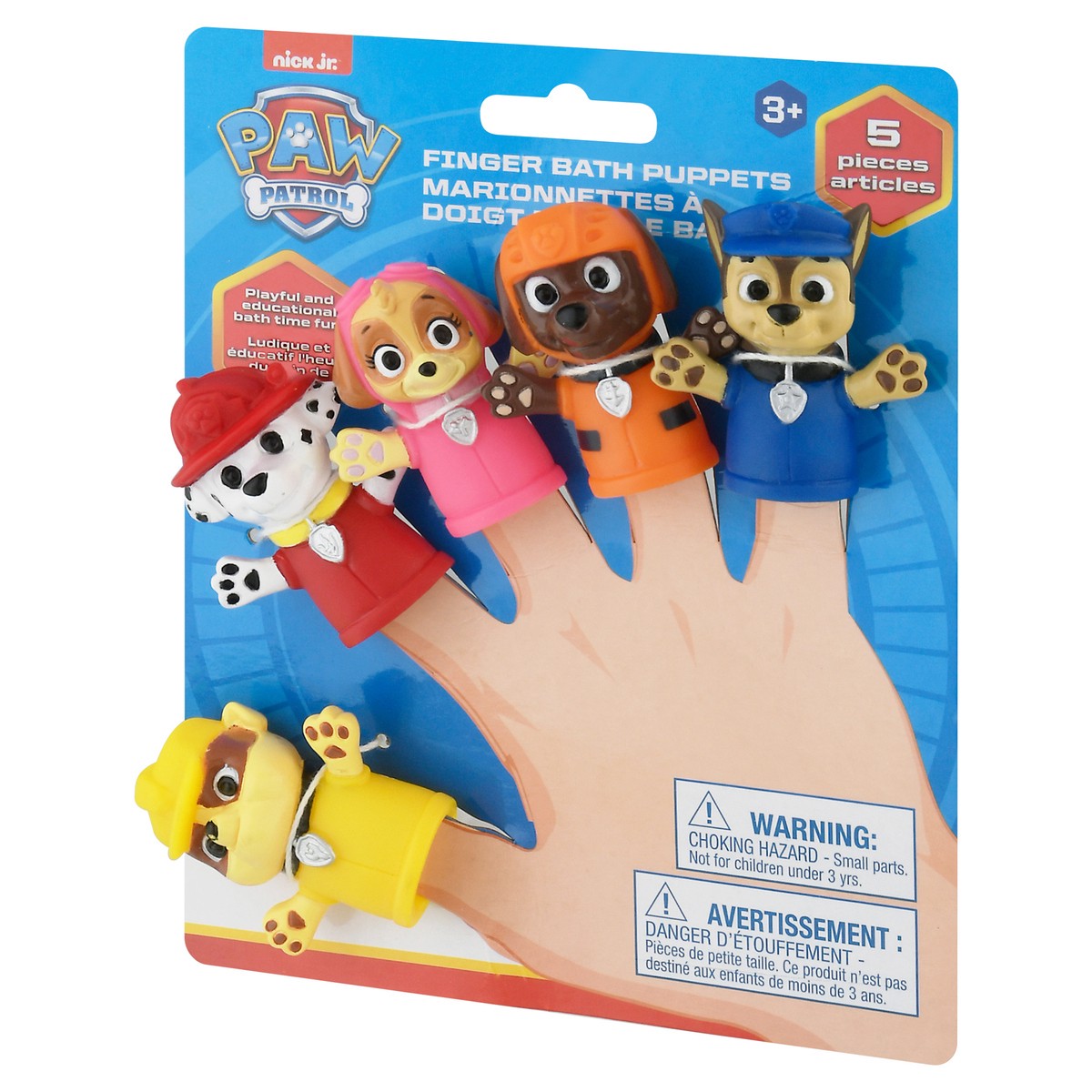 slide 4 of 9, PAW Patrol Finger Bath Puppets 5 ea Banded Package, 5 ct