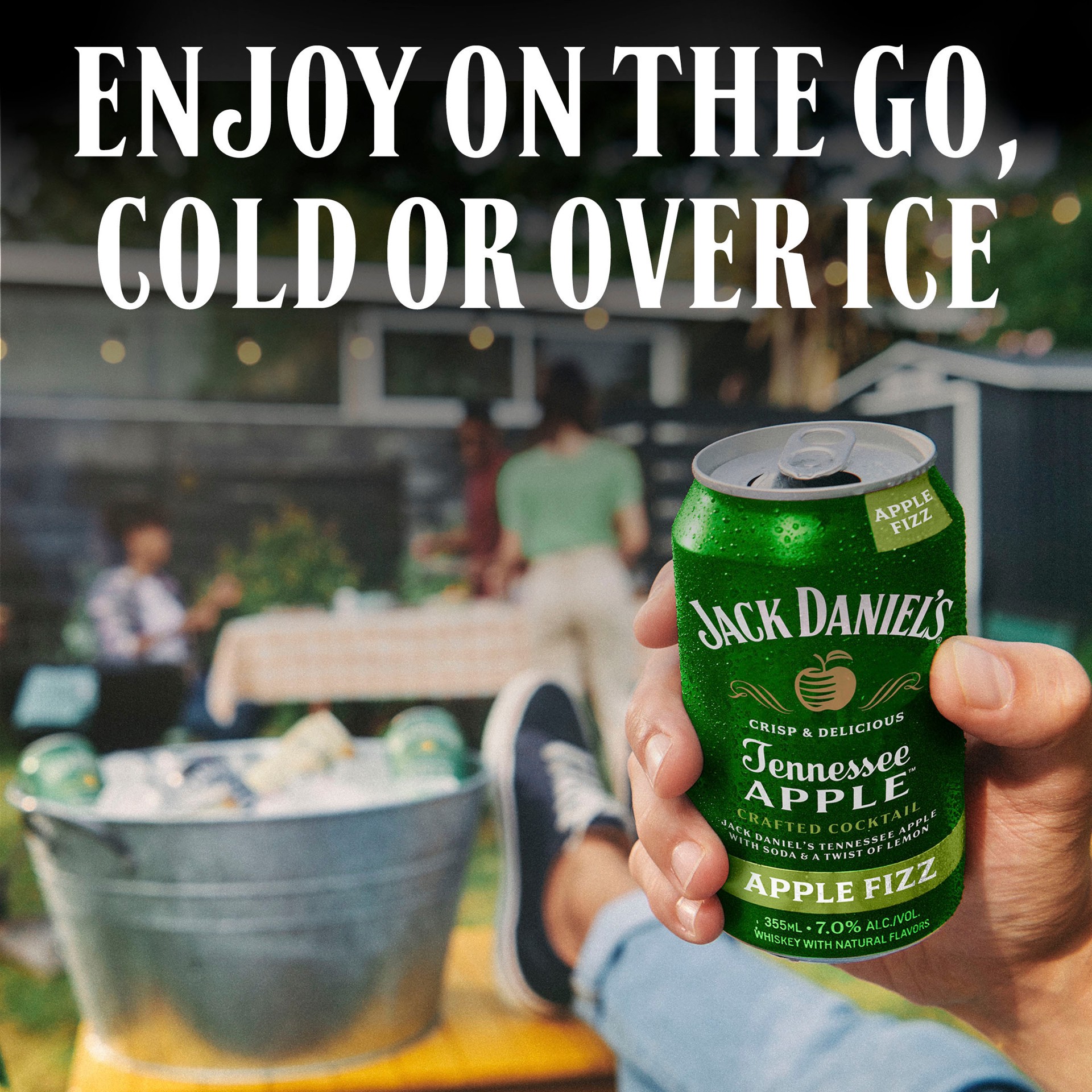 slide 4 of 8, Jack Daniel's Apple Fizz Ready to Drink Whiskey Cocktail, 12 oz Can, 4-Pack 14 Proof, 12 oz