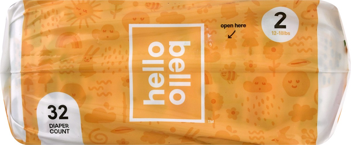 slide 5 of 9, Hello Bello 2 (12-18 lbs) Alphabet Soup Design Diapers 32 ea, 32 ct