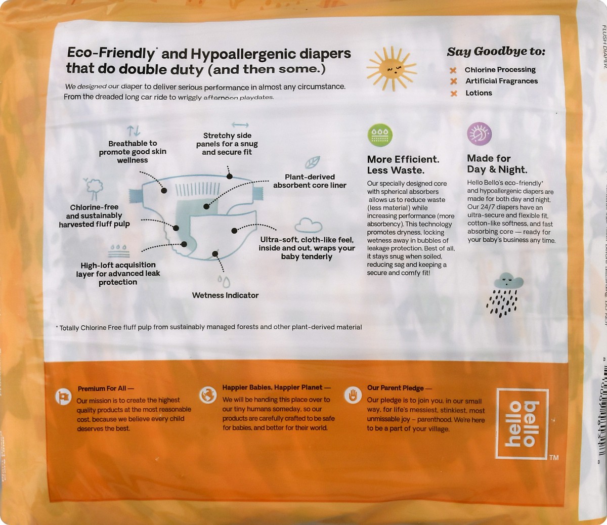 slide 8 of 9, Hello Bello 2 (12-18 lbs) Alphabet Soup Design Diapers 32 ea, 32 ct