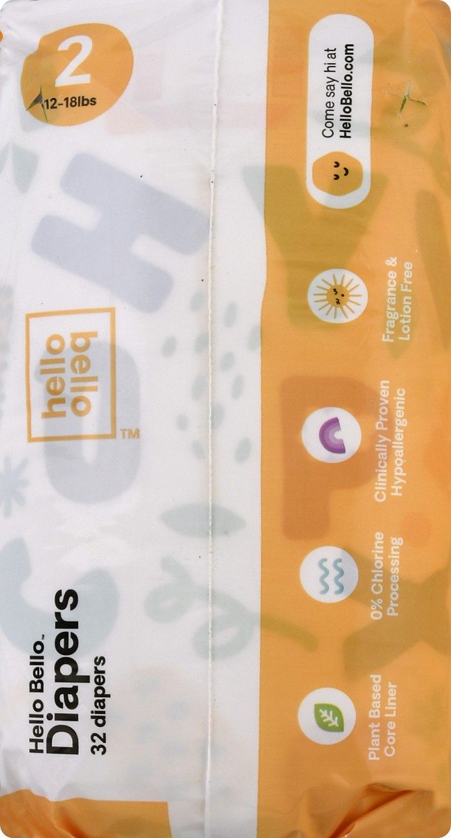 slide 9 of 9, Hello Bello 2 (12-18 lbs) Alphabet Soup Design Diapers 32 ea, 32 ct