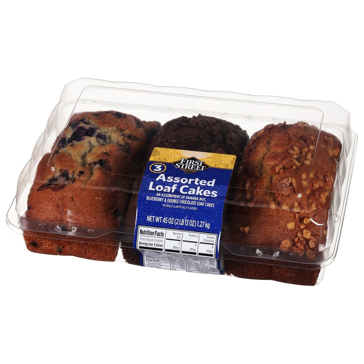 slide 3 of 4, First Street Variety Loaf Cake, 45 oz