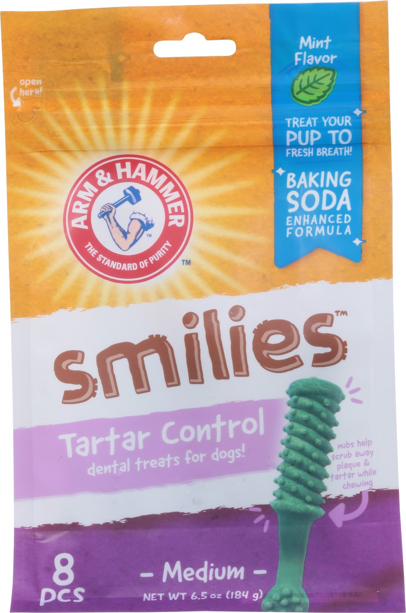 slide 8 of 10, ARM & HAMMER Advanced Care Dental Brush Chews for Dogs in Mint Flavor, 8 ct