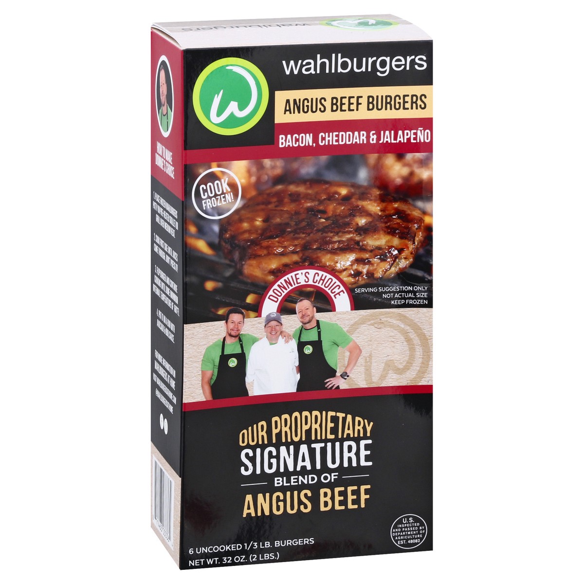 slide 4 of 12, Wahlburgers Bacon, Cheddar & Jalapeno Angus Beef Burgers 6 ea, 6 ct