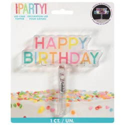 Unique Party! Happy Birthday LED Cake Topper 1 ea