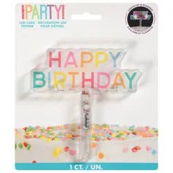 Unique Party! Happy Birthday LED Cake Topper, 1 ea