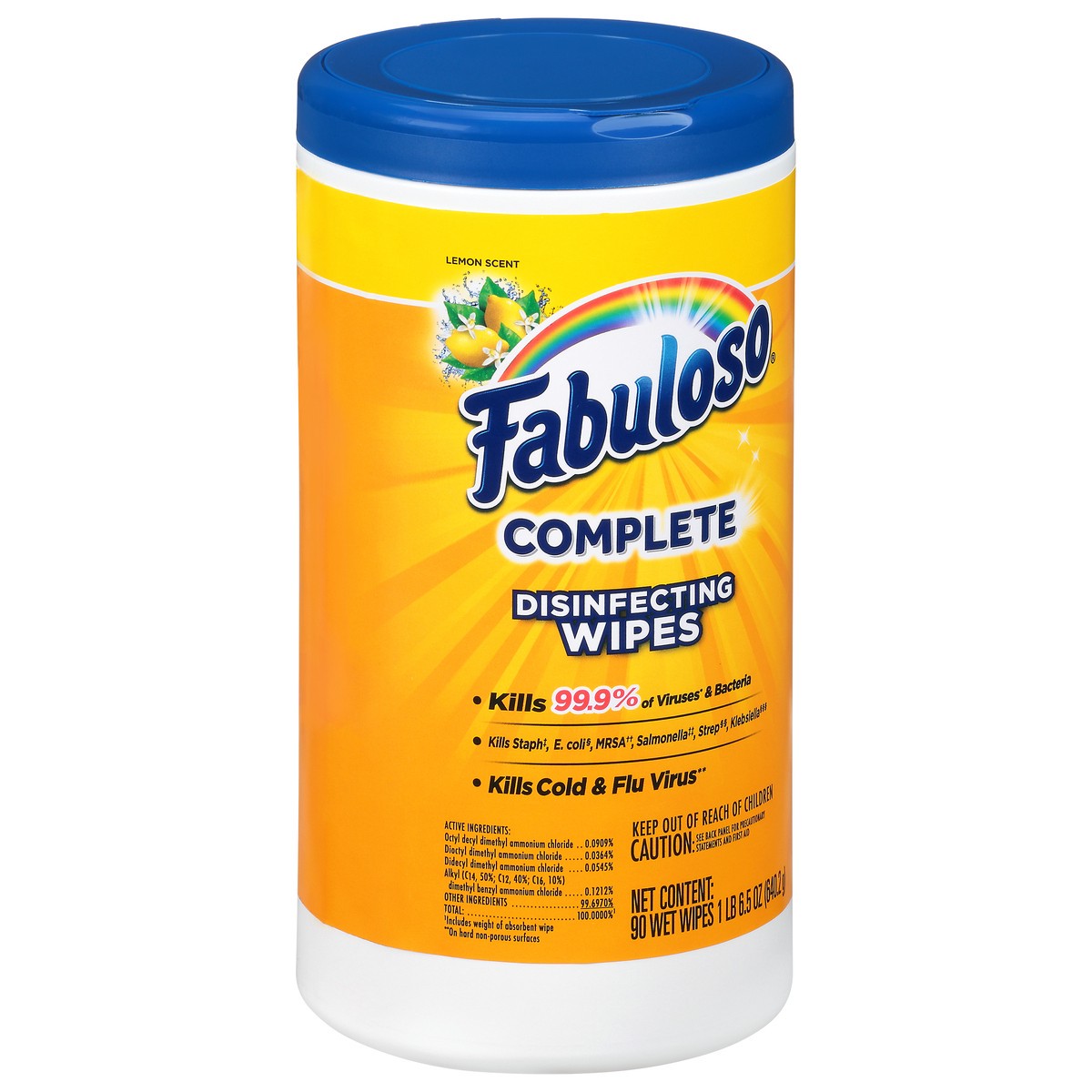 slide 2 of 10, Fabuloso Complete Disinfecting Wipes, 90 ct