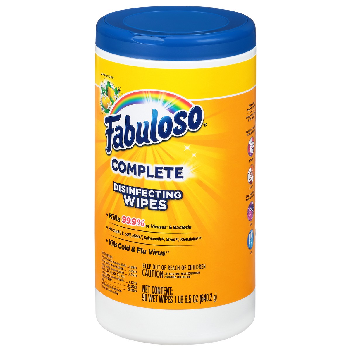 slide 3 of 10, Fabuloso Complete Disinfecting Wipes, 90 ct