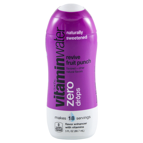 slide 1 of 1, vitaminwater Glaceau vitaminwater Revive Fruit Punch Zero Drops Flavor Enhancer - 3 oz, 3 oz