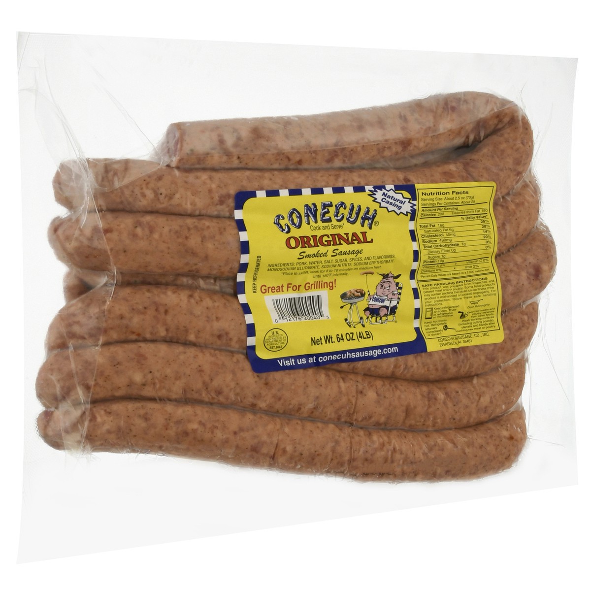 slide 5 of 10, Conecuh Original Smoked Sausage, 4 lb