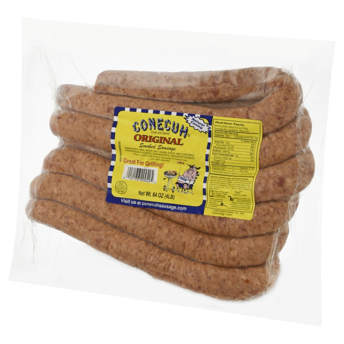 slide 4 of 10, Conecuh Original Smoked Sausage, 4 lb