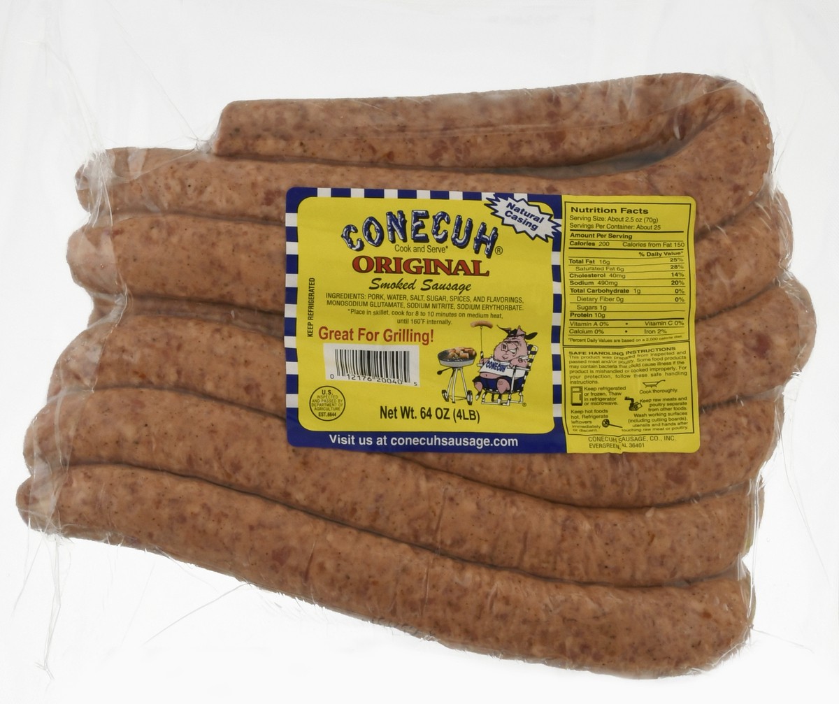 slide 6 of 10, Conecuh Original Smoked Sausage, 4 lb