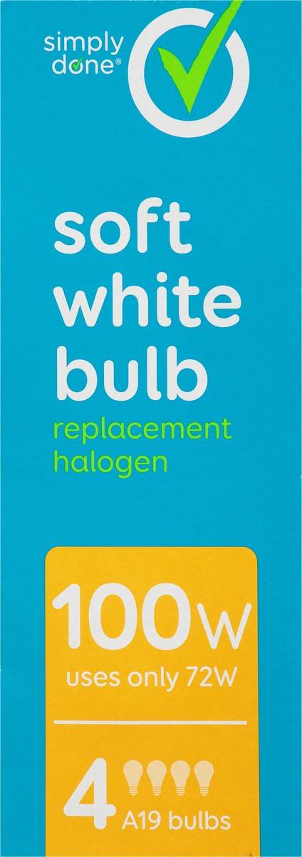 slide 4 of 9, Simply Done Bulb Halogen 72 Watt, 4 ct