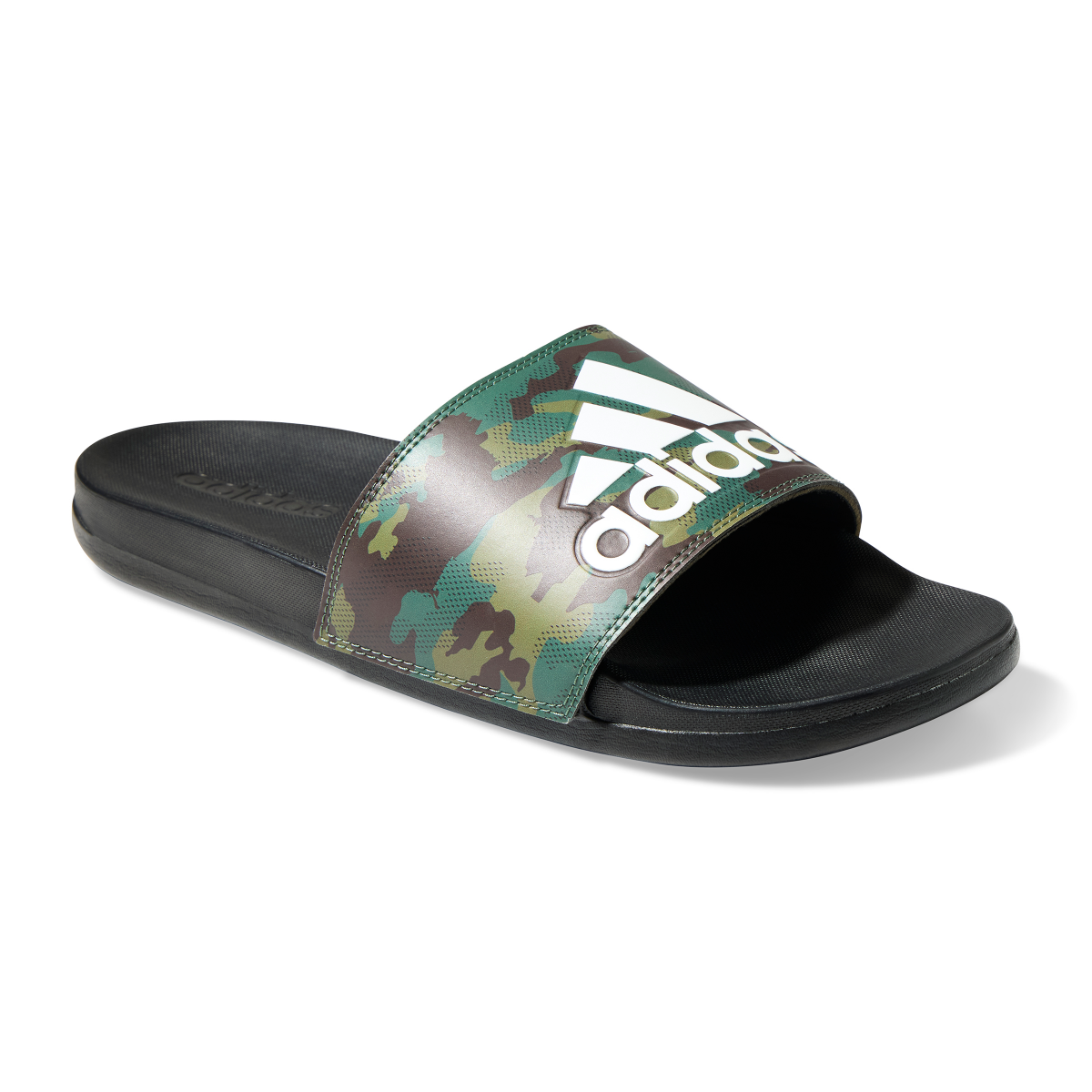 slide 1 of 6, Adidas Adilette Comfort Slide, Black, 14, 1 ct