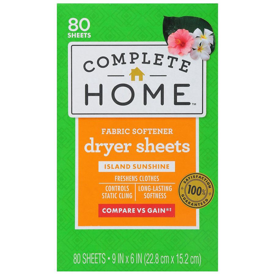 Complete Home Fabric Softening Dryer Sheets 80 Sheets 80 ct | shipt