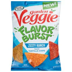 Sensible Portions Garden Veggie Flavor Burst Zesty Ranch Flavored Tortilla Chips 6 oz