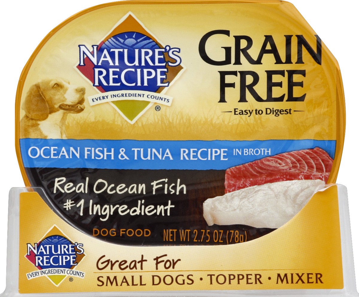 slide 3 of 6, Nature's Recipe Grain Free Ocean Fish & Tuna Recipe In Broth Wet Dog Food, 2.75-Ounce, 2.75 oz