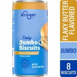 Kroger Flaky Butter Flavored Jumbo Biscuits 8 Count