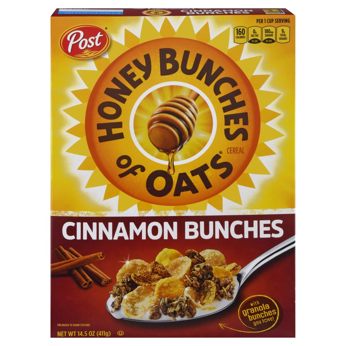 slide 1 of 13, Honey Bunches of Oats Cinnamon Bunches Cereal 14.5 oz, 14.5 oz