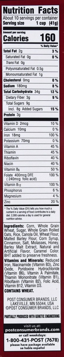 slide 9 of 13, Honey Bunches of Oats Cinnamon Bunches Cereal 14.5 oz, 14.5 oz