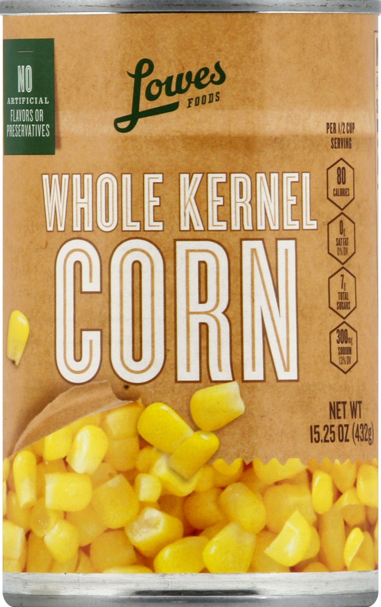 slide 2 of 2, Lowes Foods Whole Kernel Corn, 15.25 oz