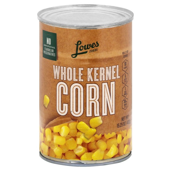 slide 1 of 2, Lowes Foods Whole Kernel Corn, 15.25 oz