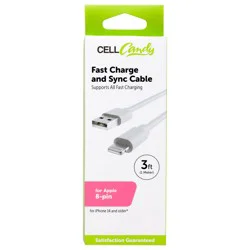 Cellcandy Charge And Sync Cable White