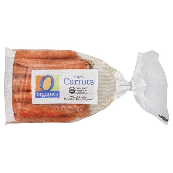 slide 1 of 1, O Organics Organic Carrots, 32 oz