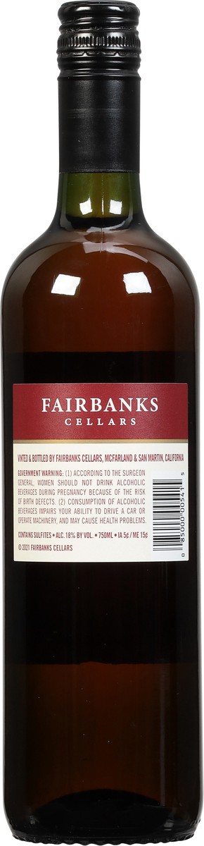 slide 5 of 10, Fairbanks Cellars Cream Sherry California Cream Sherry 750 ml, 1 ct
