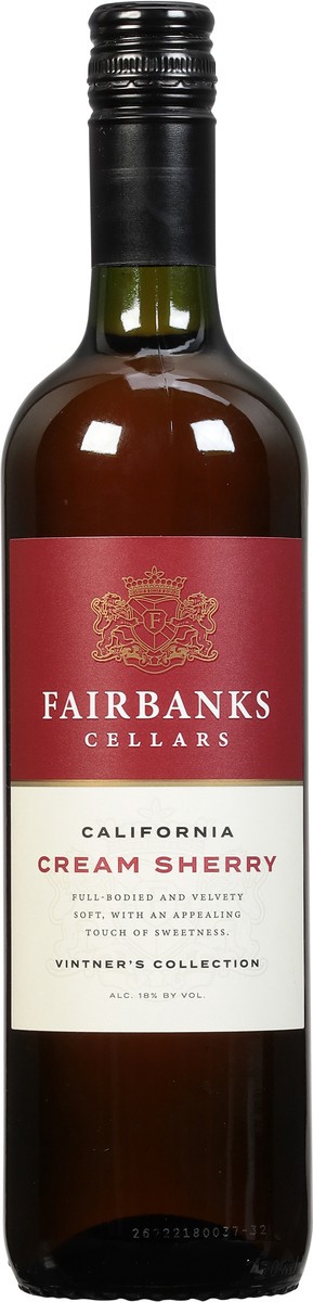 slide 10 of 10, Fairbanks Cellars Cream Sherry California Cream Sherry 750 ml, 1 ct