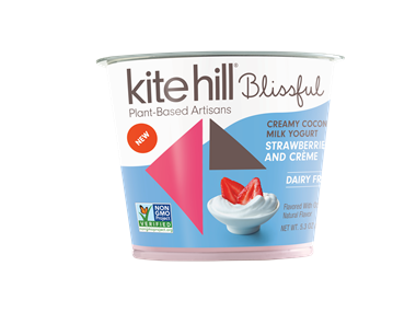 slide 1 of 1, Kite Hill Blissful Strawberries & Cream Coconut Milk Yogurt, 5.3 oz