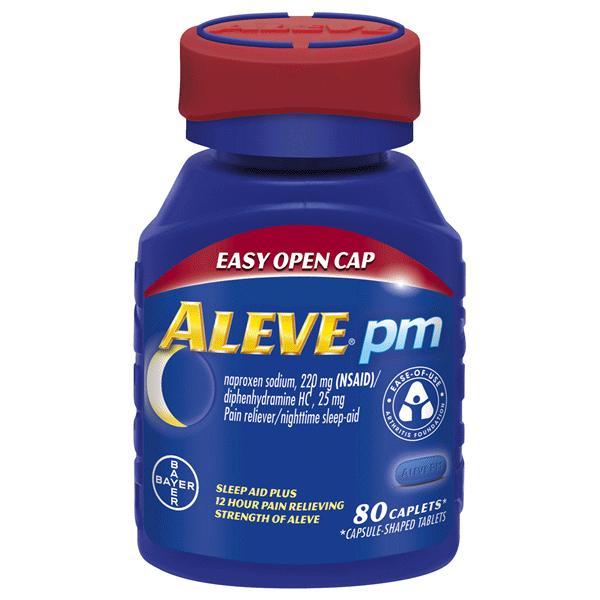 slide 1 of 1, Aleve Pm Naproxen Sodium Caplets, 80 ct