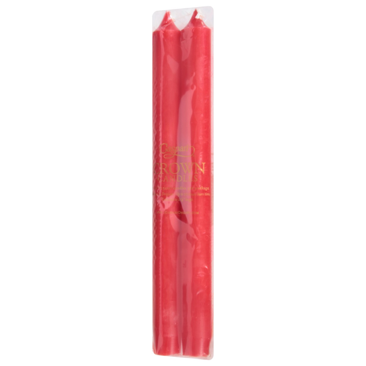 slide 6 of 9, Caspari 10 Inch Red Duet Crown Candles 1 ea, 1 ct