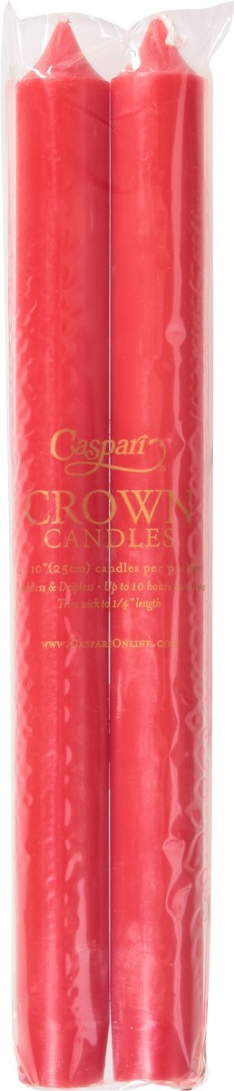 slide 9 of 9, Caspari 10 Inch Red Duet Crown Candles 1 ea, 1 ct