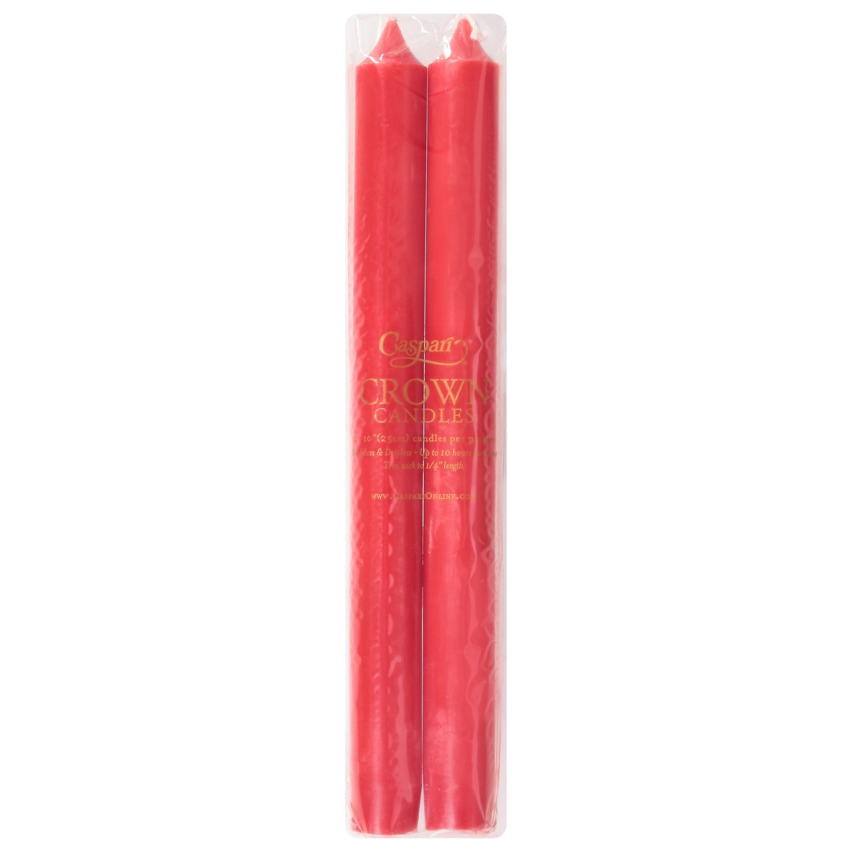 slide 5 of 9, Caspari 10 Inch Red Duet Crown Candles 1 ea, 1 ct