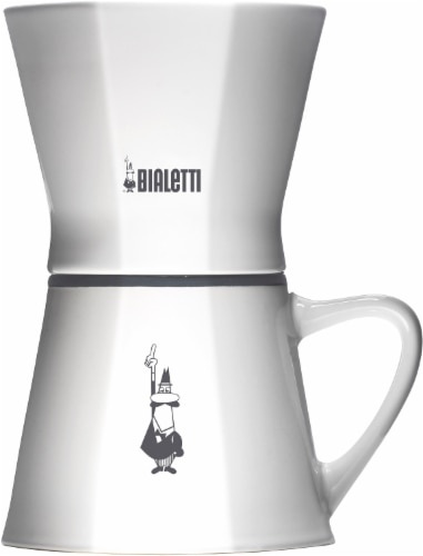 slide 1 of 1, Bialetti Pour-Over Porcelain Coffee Maker And Mug - White, 1 ct