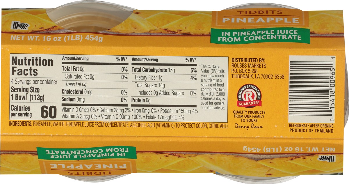 slide 3 of 9, Rouses Markets Rous Pinappl Tidbits, 4 ct