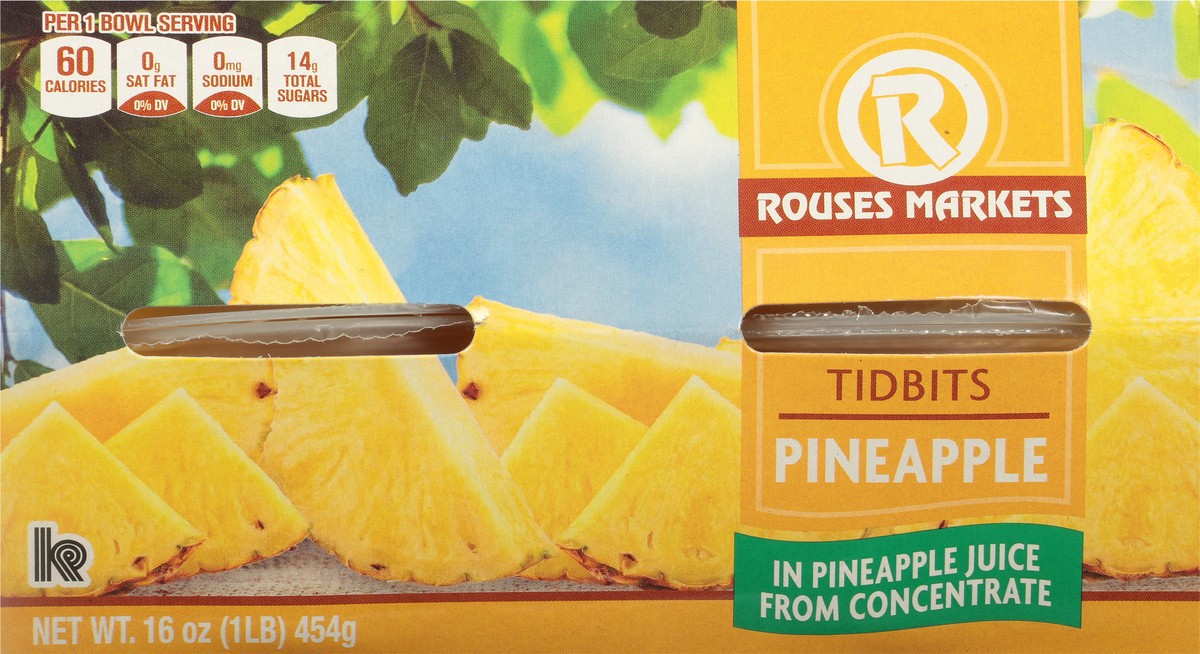 slide 9 of 9, Rouses Markets Rous Pinappl Tidbits, 4 ct
