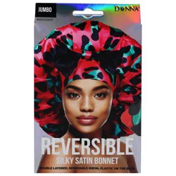 Donna Assorted Reversible Silky Satin Bonnet Jumbo - 1 ea