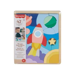 Fisher-Price FP Wood Space Puzzle Blocks