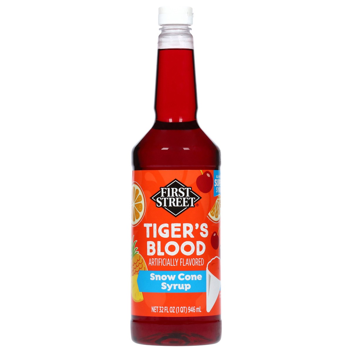 slide 1 of 14, First Street Tigers Blood Syrup, 32 oz