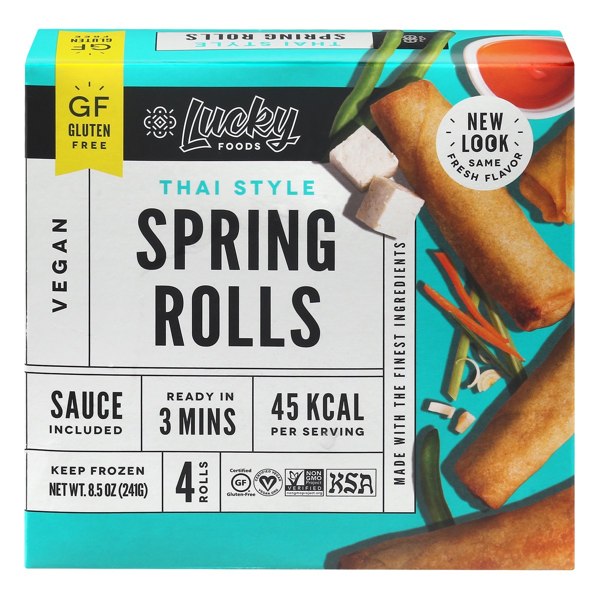 slide 1 of 14, Lucky Thai Style Spring Rolls 4Ct, 8.5 oz