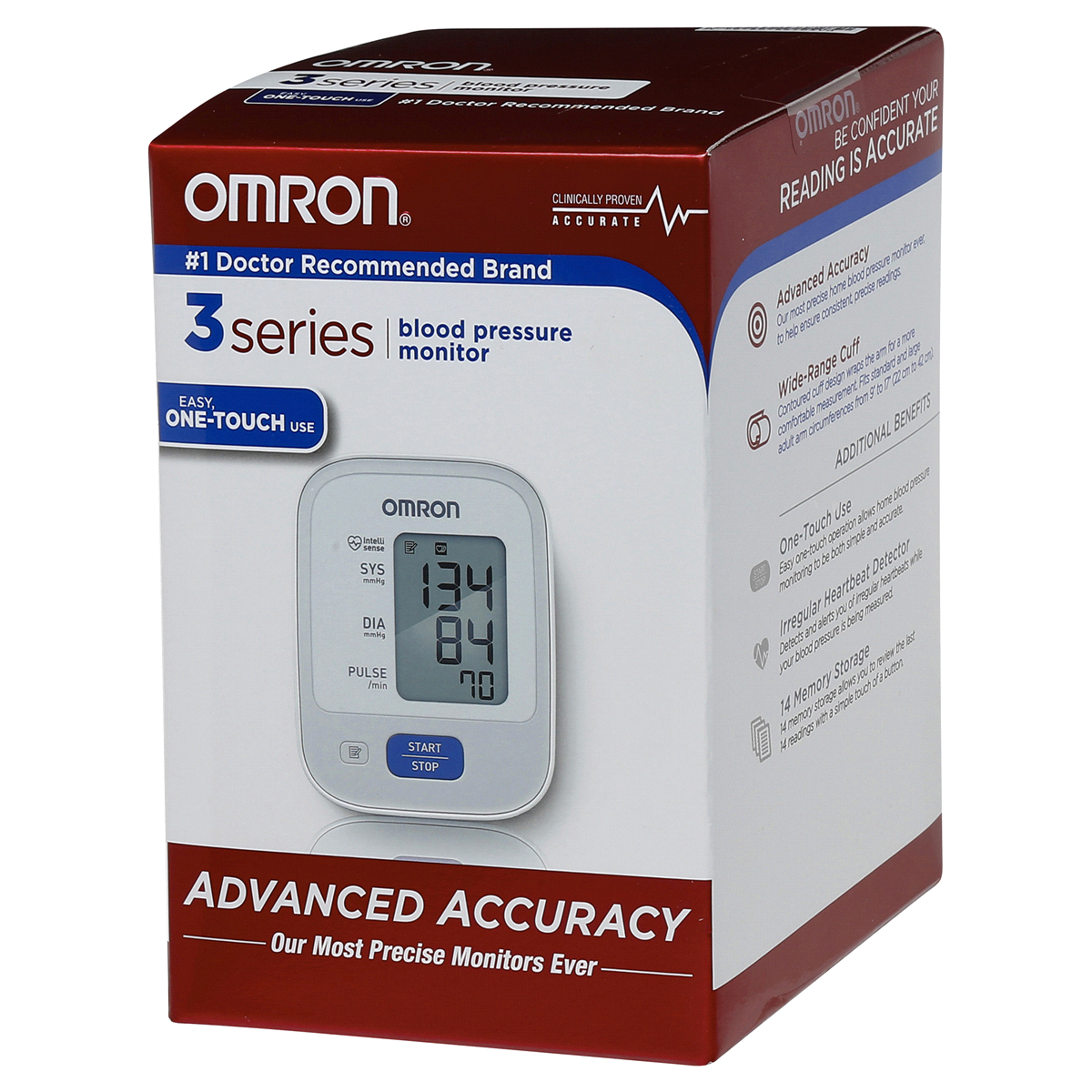 slide 8 of 8, Omron 3 Series Blood Pressure Monitor, 1 ct