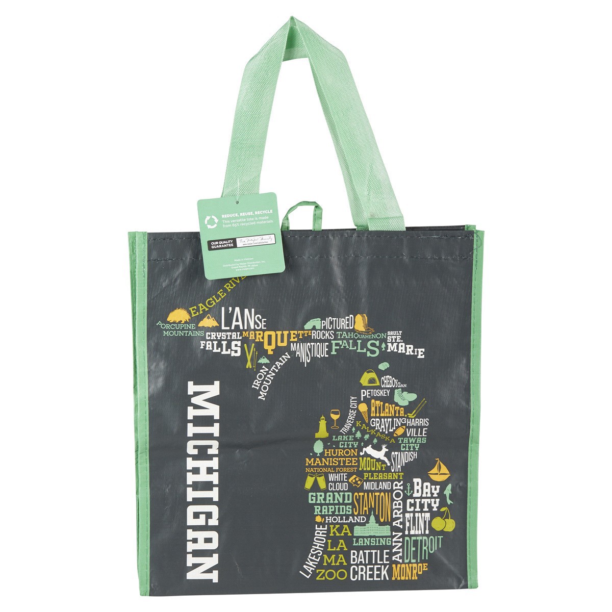 slide 8 of 29, Meijer Reusable Grocery Tote Bag, 1 ct