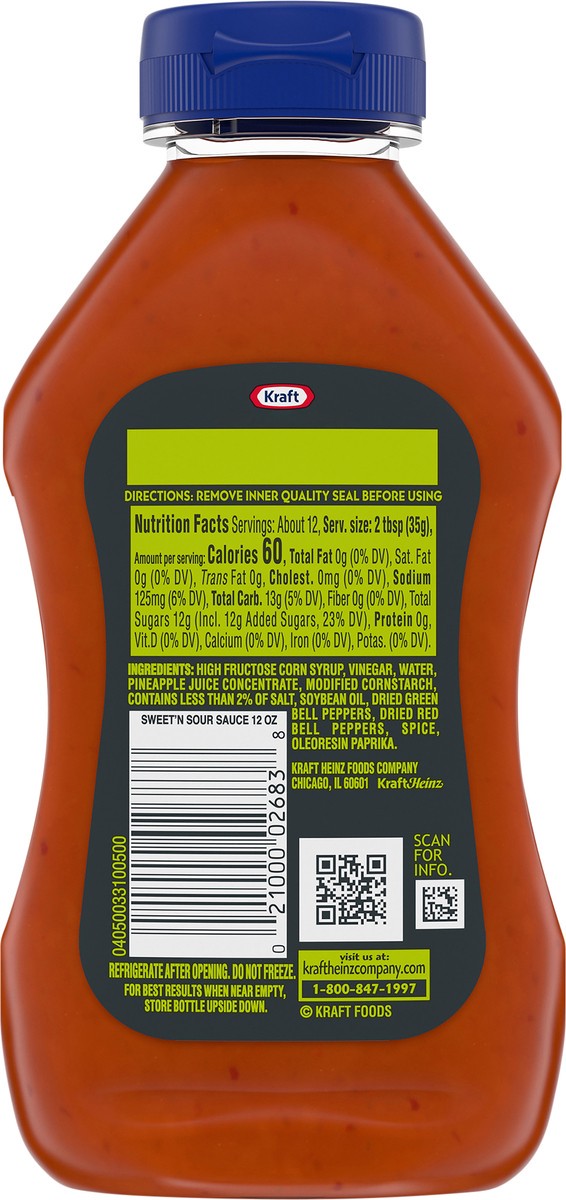 slide 3 of 9, Kraft Sweet 'n Sour Sauce, 12 fl oz Bottle, 12 fl oz