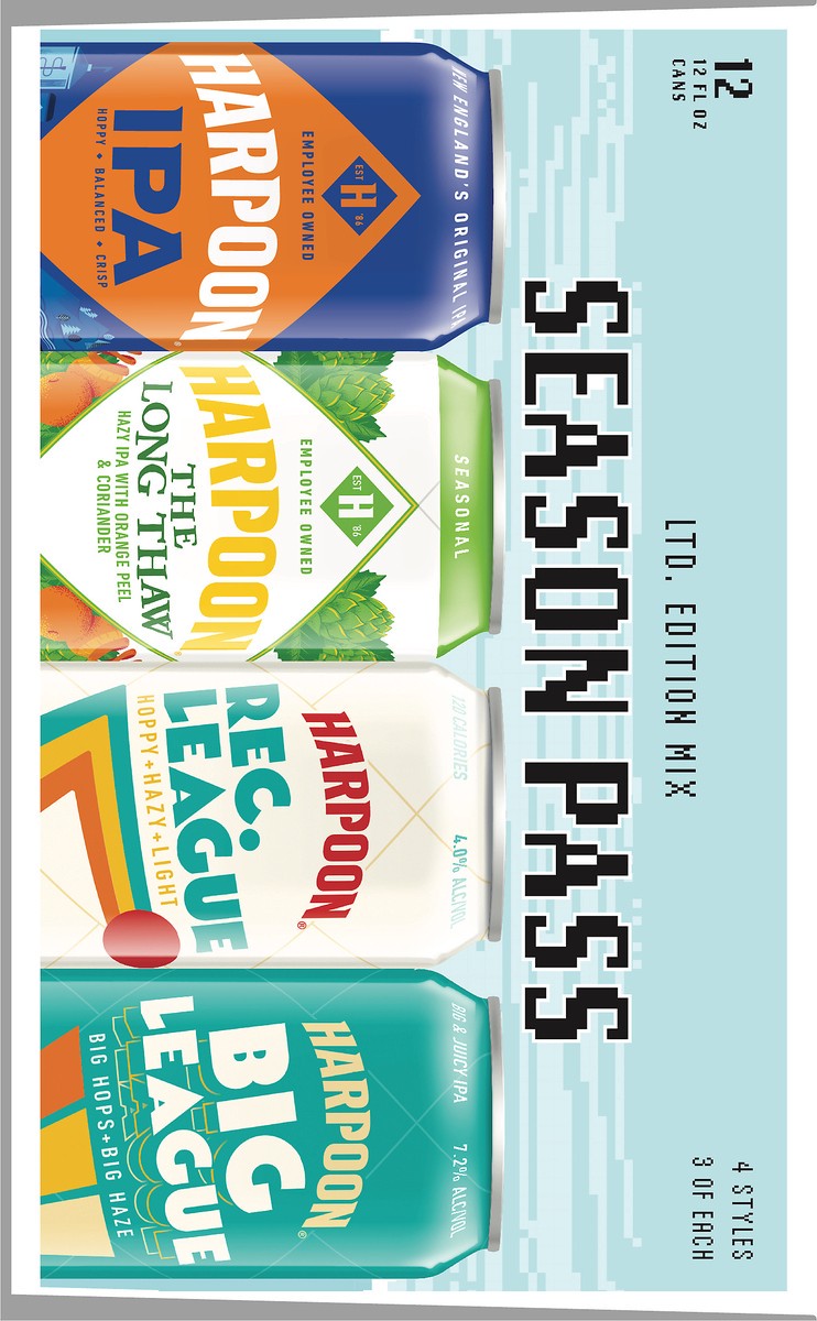 slide 7 of 7, Harpoon Brewery Beer, Seasonal Mix, Season Pass, 12 ct; 12 oz