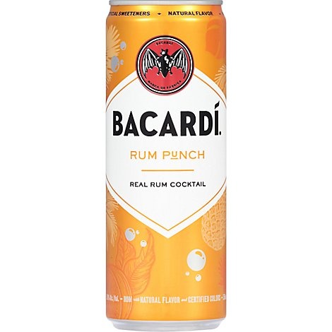 slide 1 of 1, Bacardi Rum Punch Cans - 4-12 Fz, 1 ct